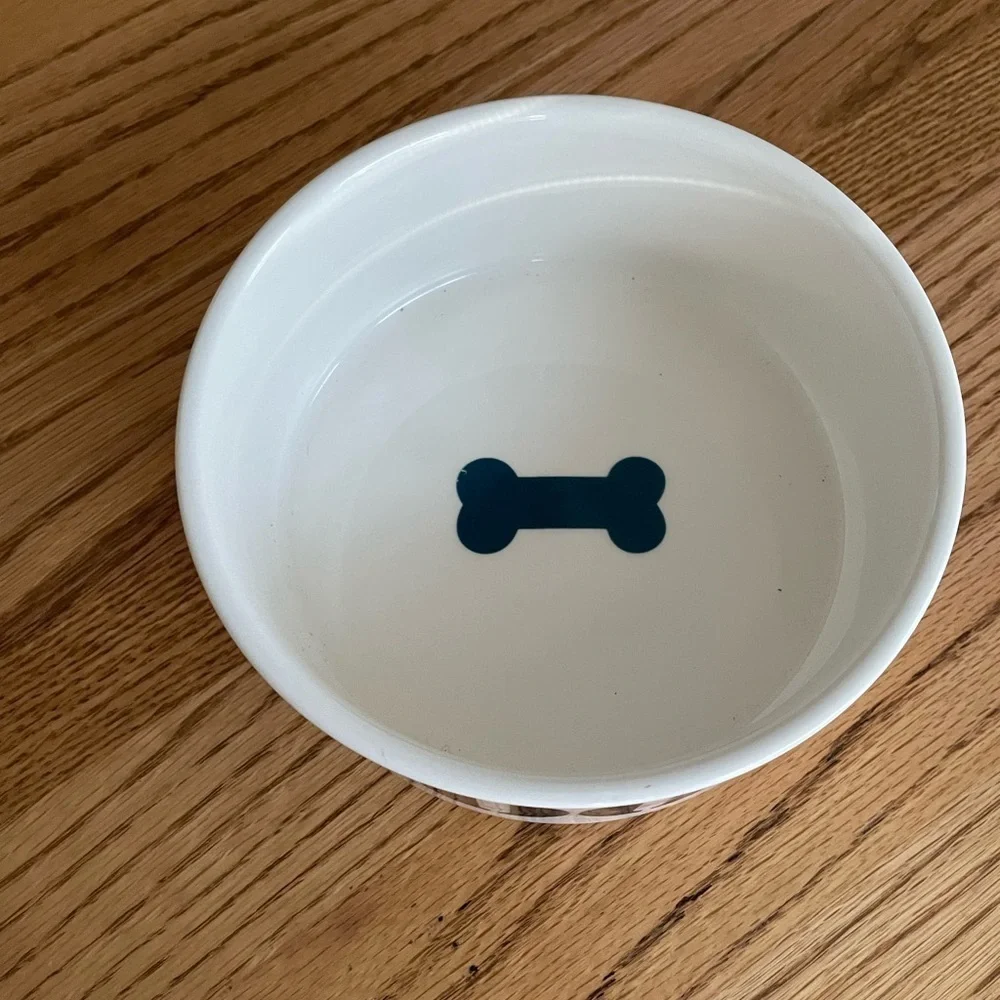 Petrageous Designs Hand-crafted Stoneware Dog Water Food Bowl “Woof”